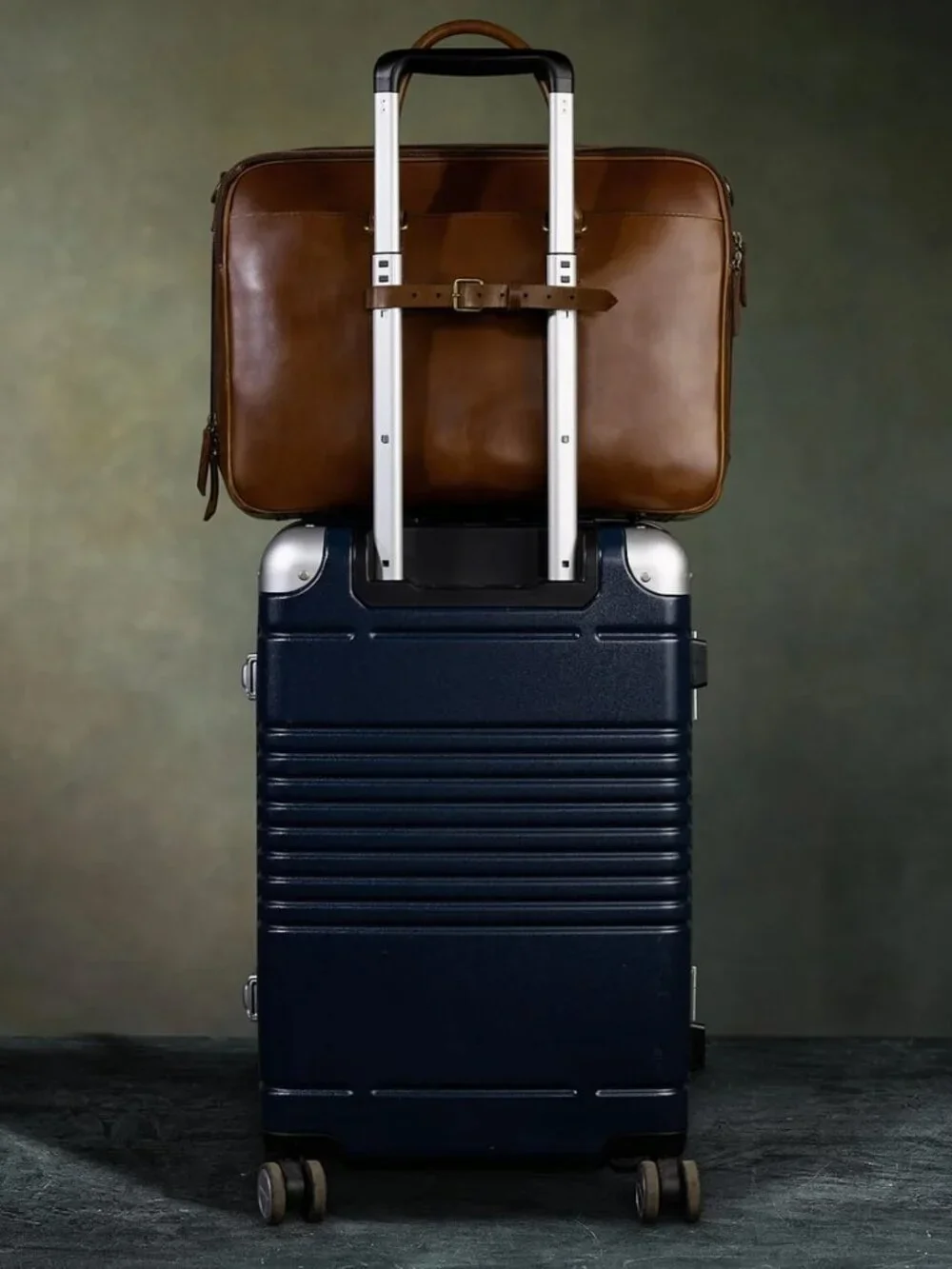 Satchel and Page Executive Briefcase in Brown